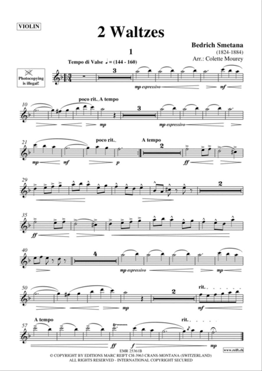 2 Waltzes 2 Waltzes Violin scores gallery preview page 2