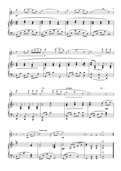 "Intermezzo" from Cavalleria Rusticana- Flute and Piano image number null