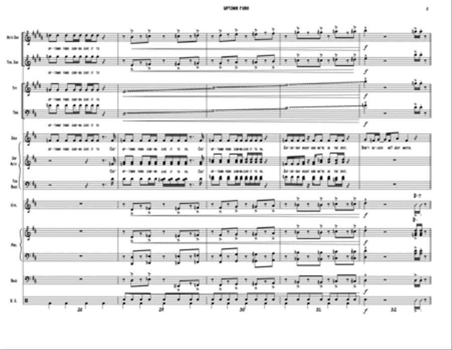 Uptown Funk 4-Part scores gallery preview page 5
