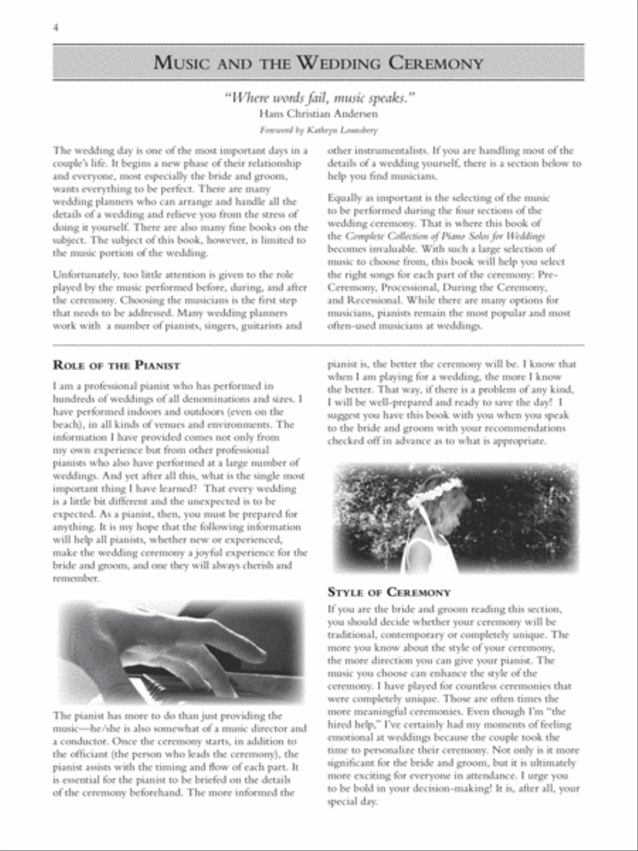 Wedding Performer -- Complete Piano Collection Piano Solo scores gallery preview page 4
