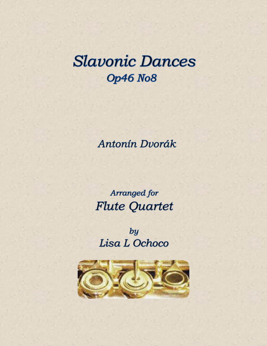 Slavonic Dance Op46 No8 for Flute Quartet Flute Quartet scores gallery preview page 1
