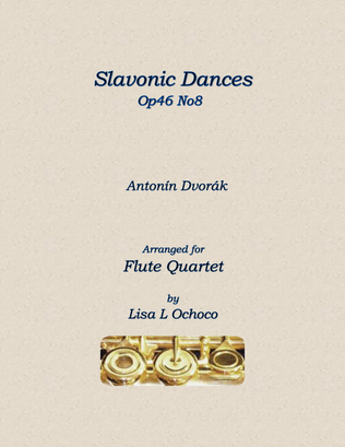 Book cover for Slavonic Dance Op46 No8 for Flute Quartet