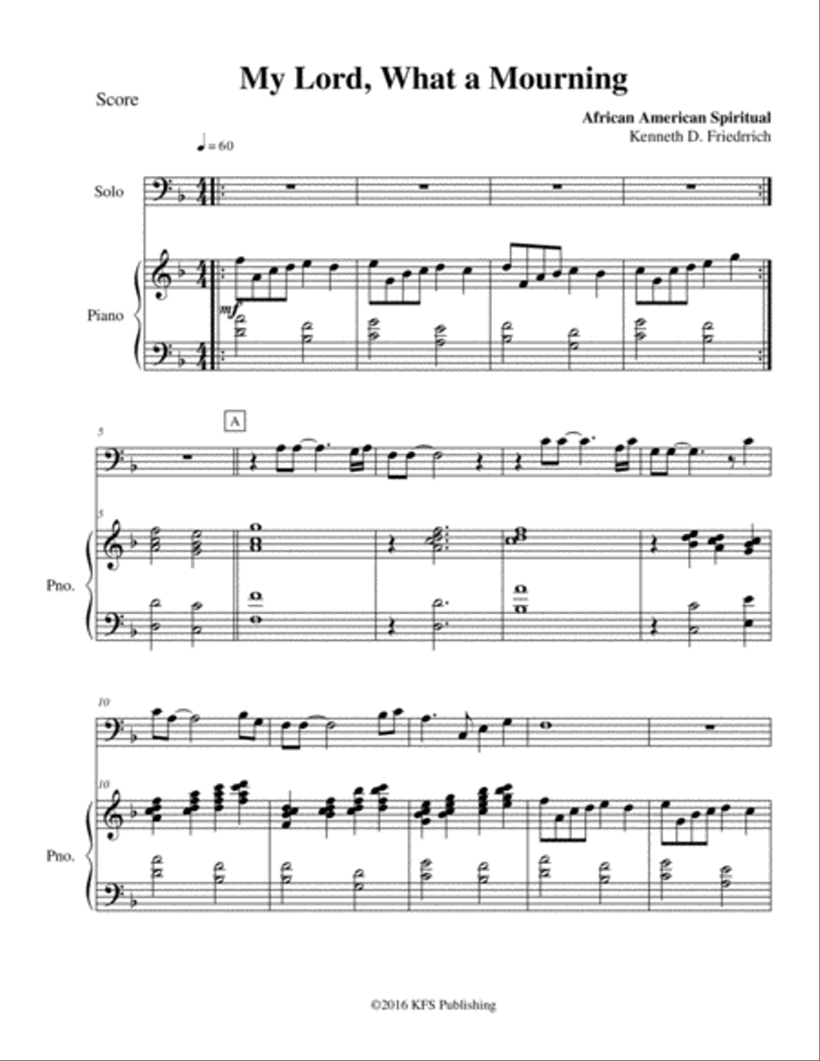 My Lord, What a Mourning Bassoon scores gallery preview page 1