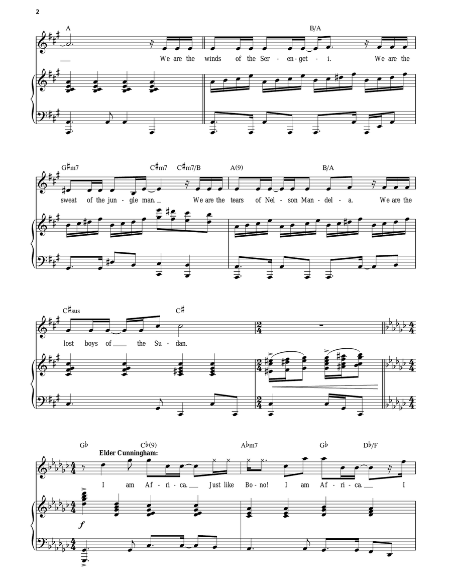 I Am Africa I Am Africa Voice scores gallery preview page 2