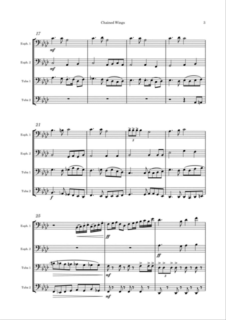 Chained Wings Brass Ensemble scores gallery preview page 5