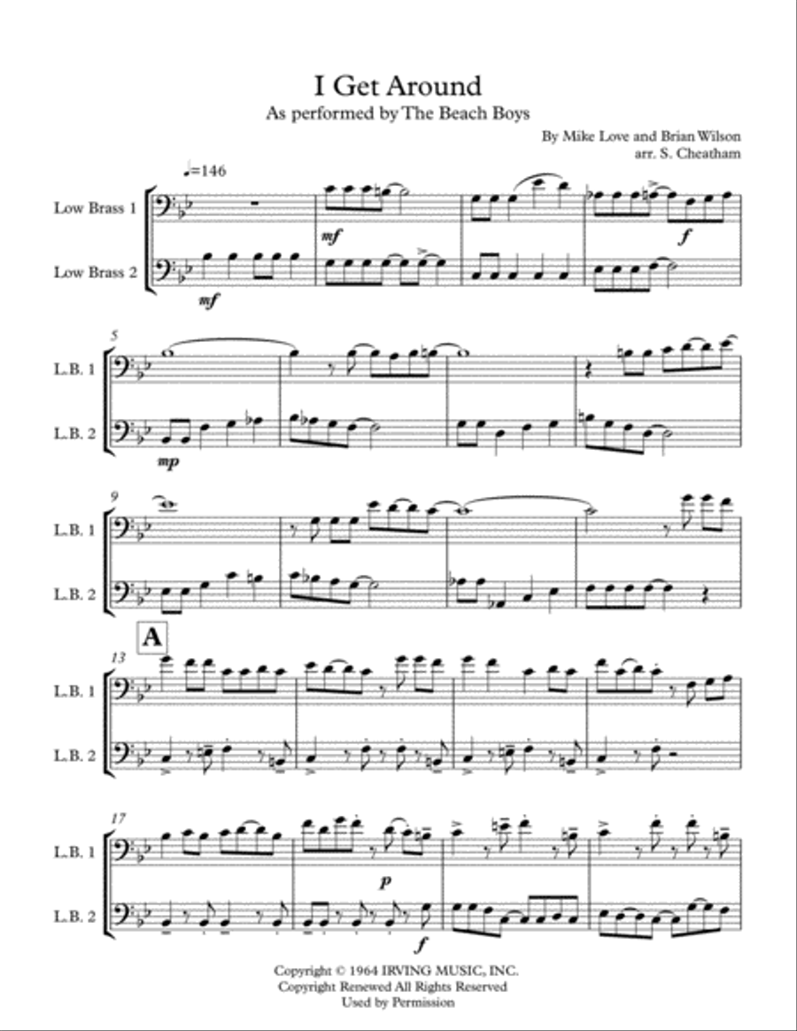 I Get Around Brass Duet scores gallery preview page 1