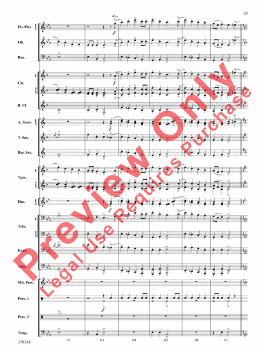 Saddle Up! Saddle Up! Concert Band scores gallery preview page 30
