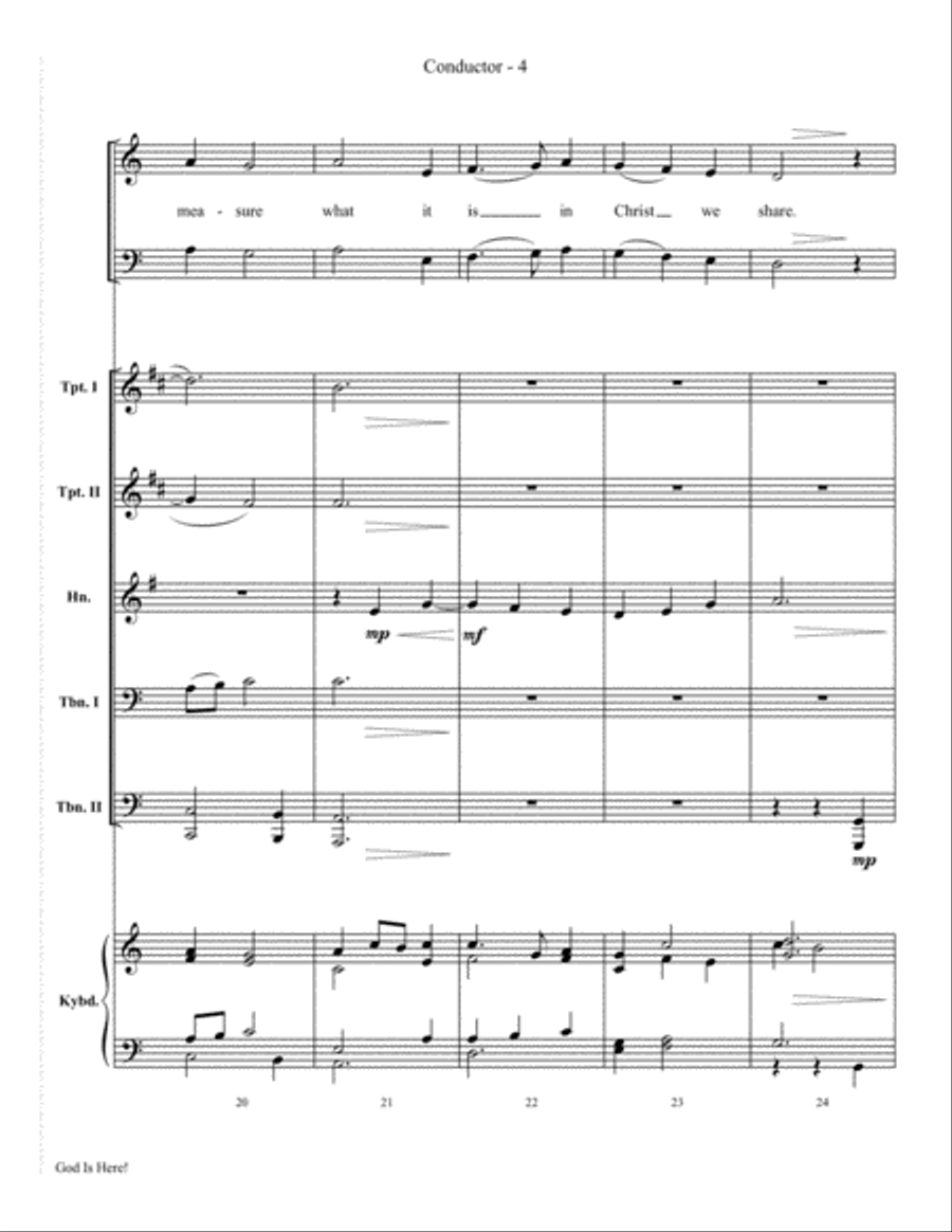 God Is Here 4-Part scores gallery preview page 6