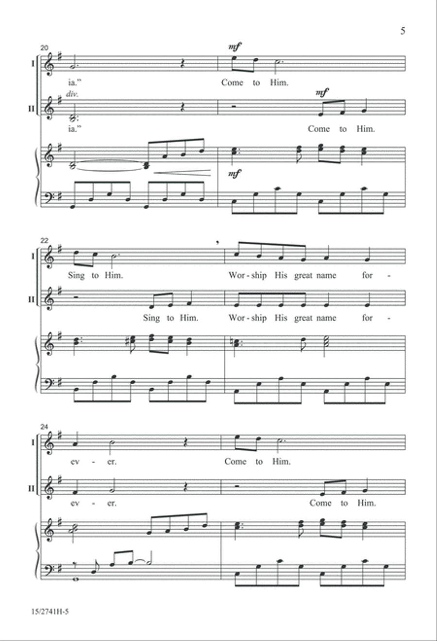 A Lullaby Alleluia A Cappella scores gallery preview page 6