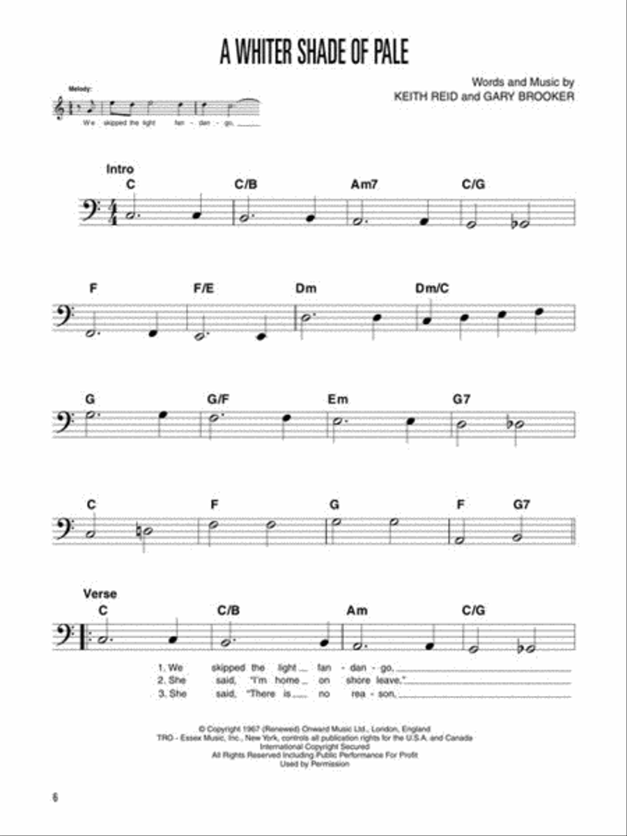 Easy Pop Bass Lines Bass Guitar scores gallery preview page 6
