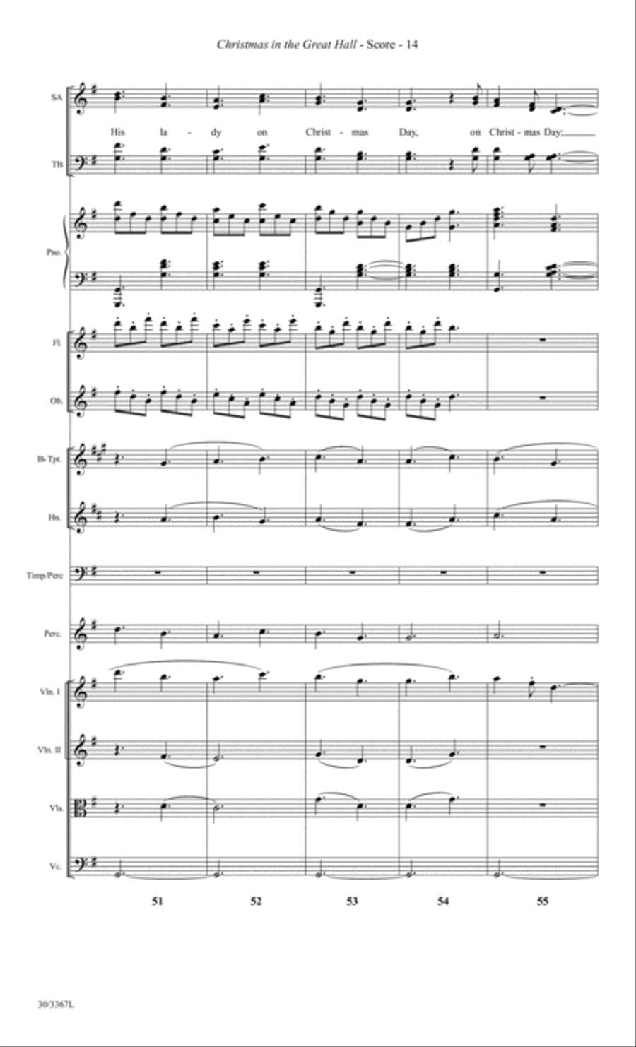 Christmas in the Great Hall - Instrumental Ensemble Score and Parts Choir scores gallery preview page 17