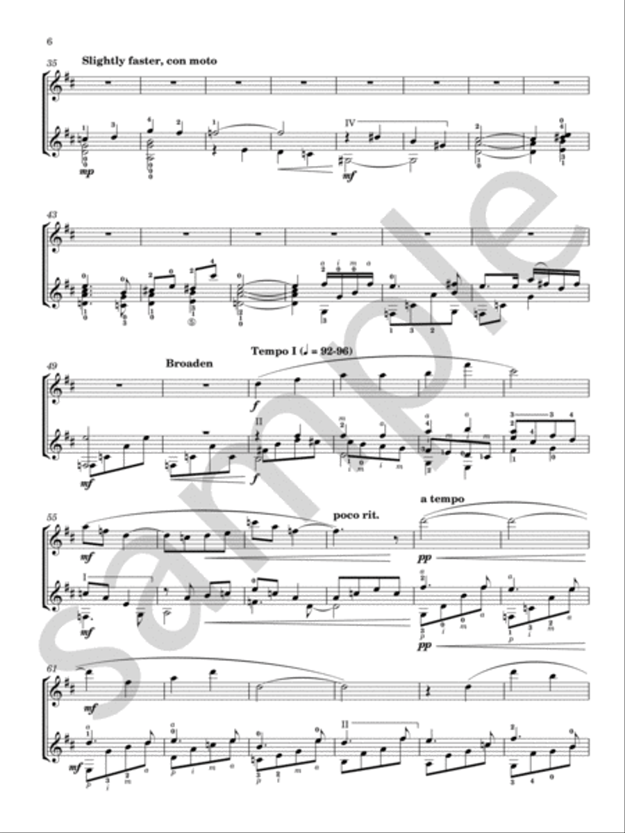 Four Excursions Flute scores gallery preview page 6