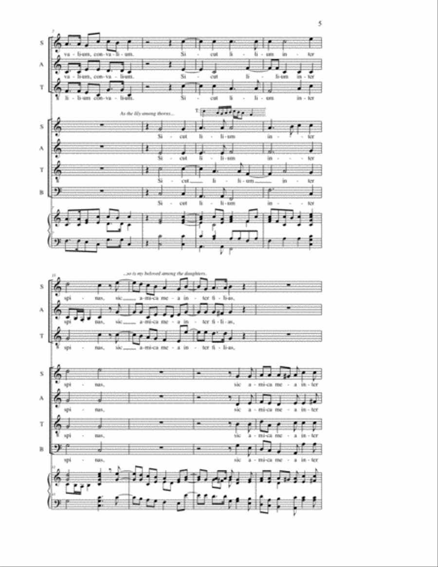 Ego Flos Campi 4-Part scores gallery preview page 5