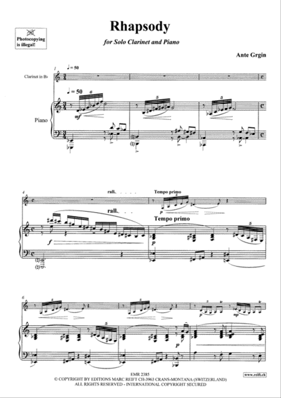 <br>Sheet music extract