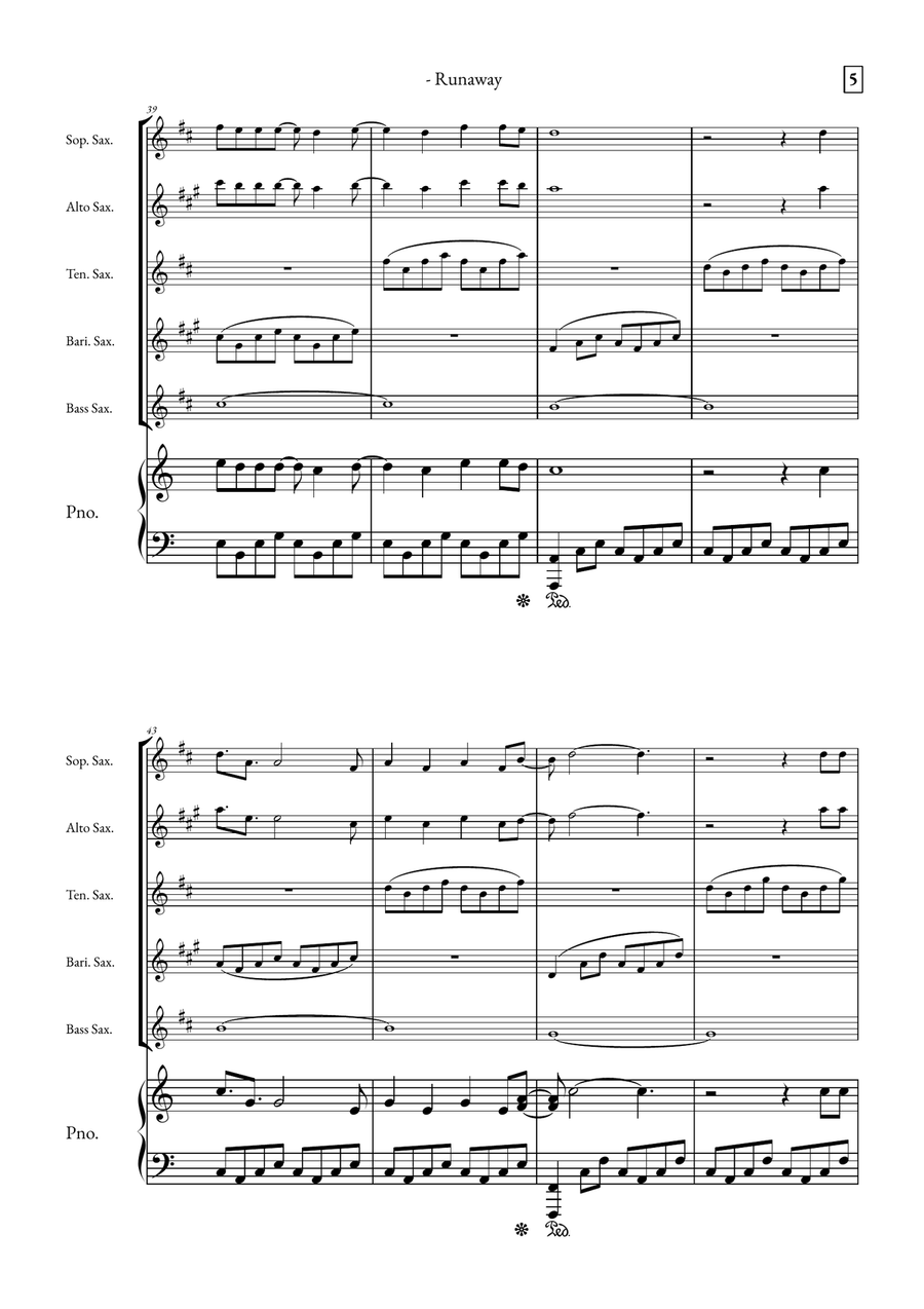 Runaway Small Ensemble scores gallery preview page 5