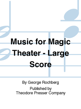 Book cover for Music For Magic Theater - Large Score