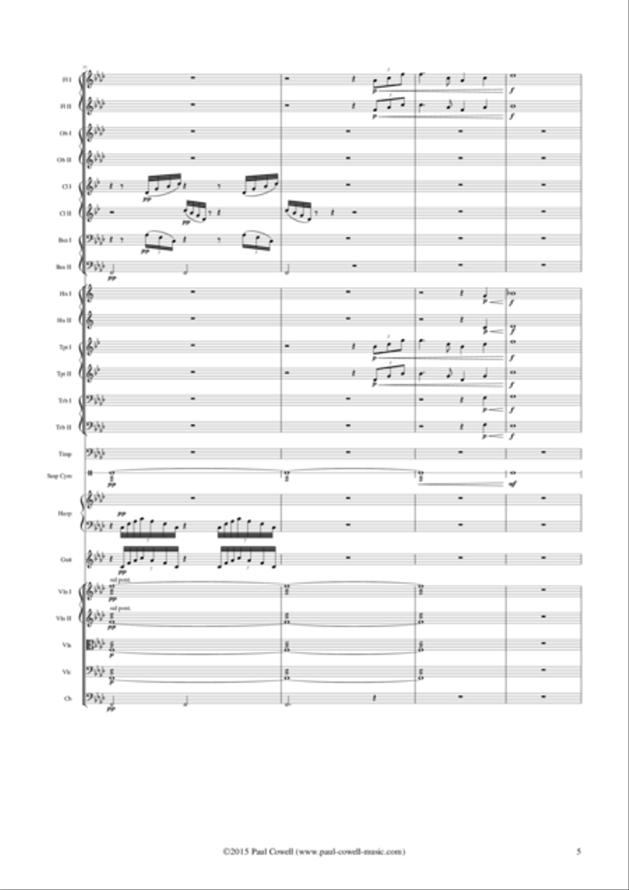 GRIEG Vektersang (Watcher's Song) arranged for small orchestra Chamber Orchestra scores gallery preview page 6