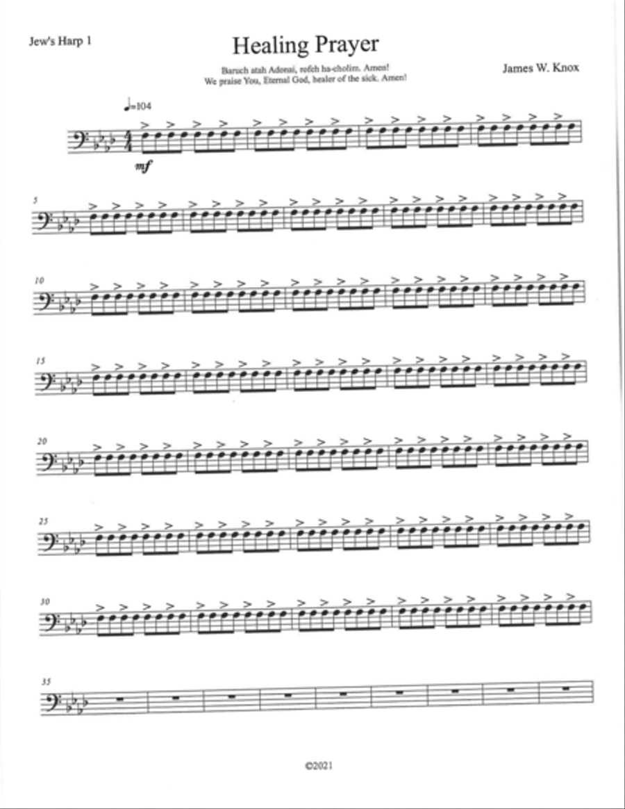 Healing Prayer Small Ensemble scores gallery preview page 4