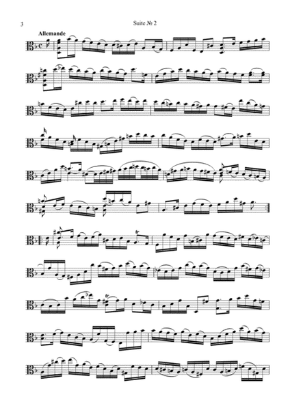 Suite No. 2, BWV 1008 for viola solo