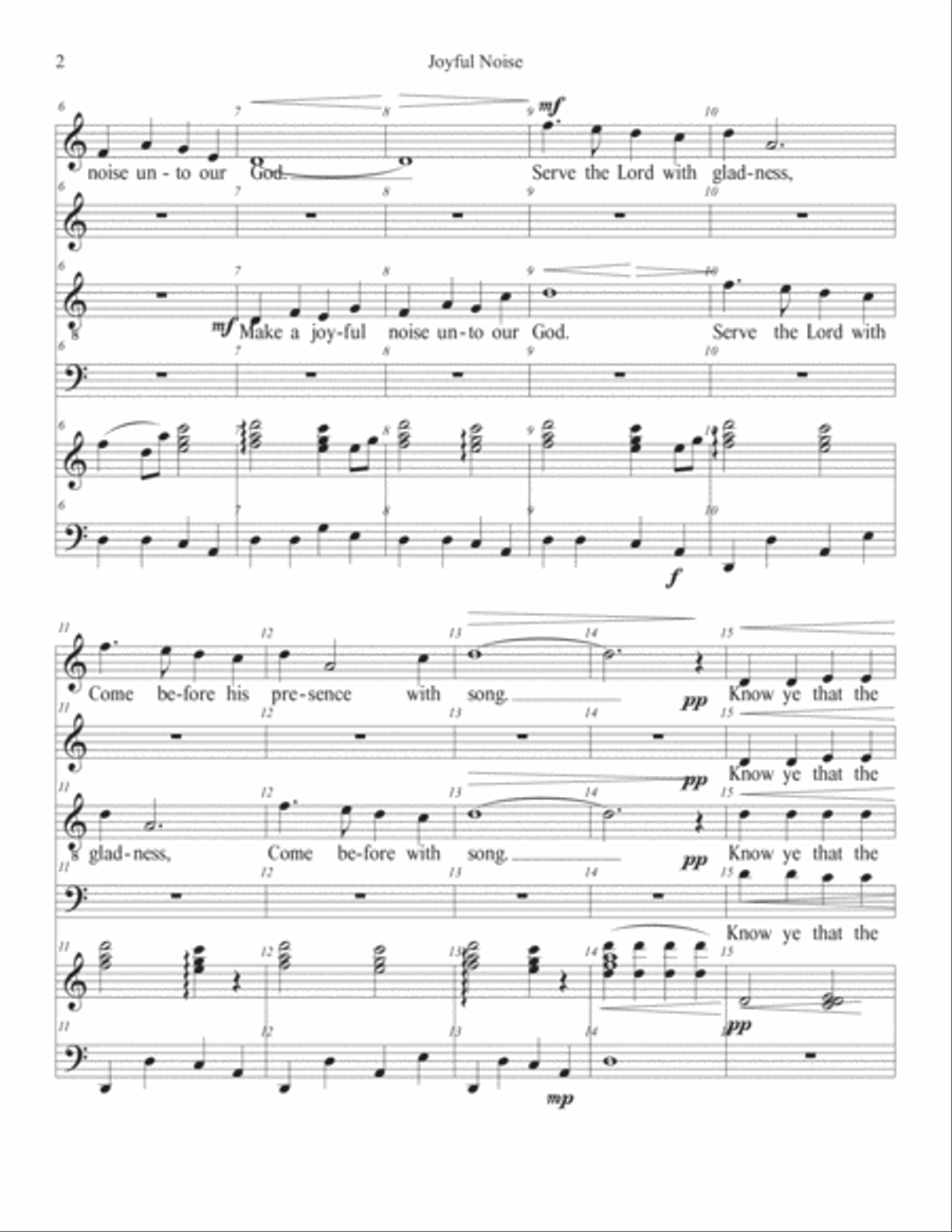 Joyful Noise Joyful Noise 4-Part scores gallery preview page 2