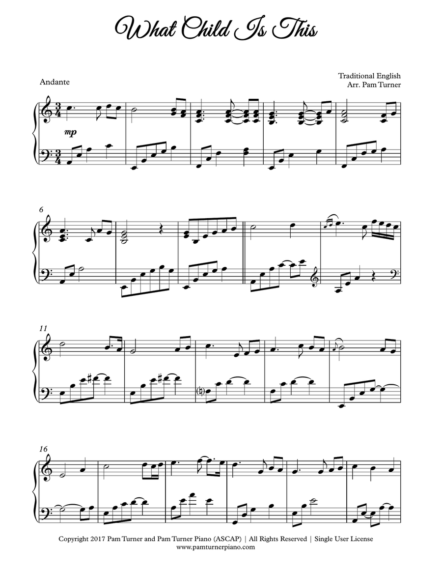 What Child Is This (Intermediate Piano Solo) Piano Solo scores gallery preview page 3