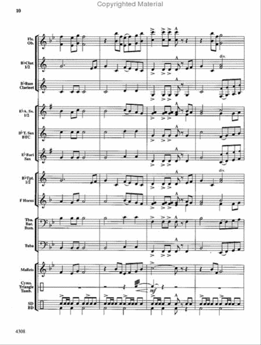 A Celebration Overture Concert Band scores gallery preview page 9