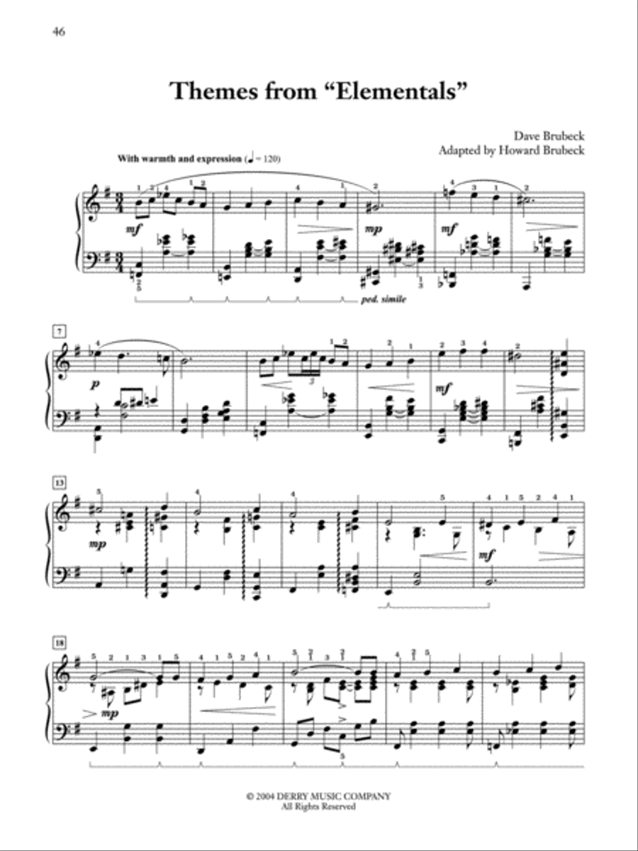 Dave Brubeck at the Piano Piano Solo scores gallery preview page 5