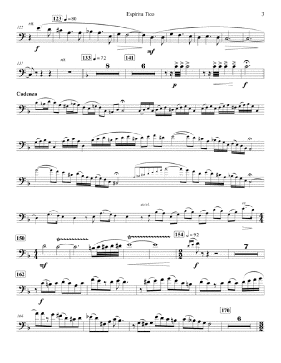 Espíritu Tico Euphonium scores gallery preview page 3