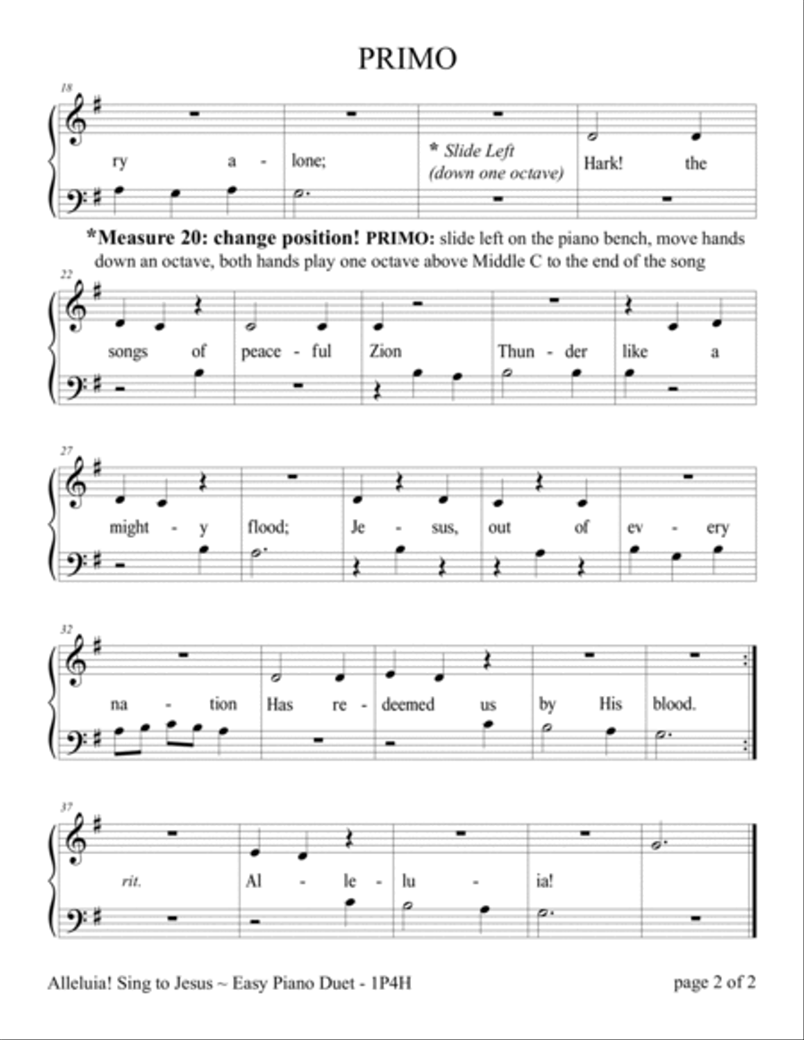 O Worship the King, Book 1 (A Collection of 10 Easy Piano Duets for 1 Piano, 4 Hands)