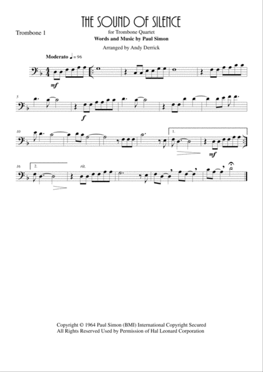The Sound Of Silence Brass Ensemble scores gallery preview page 3