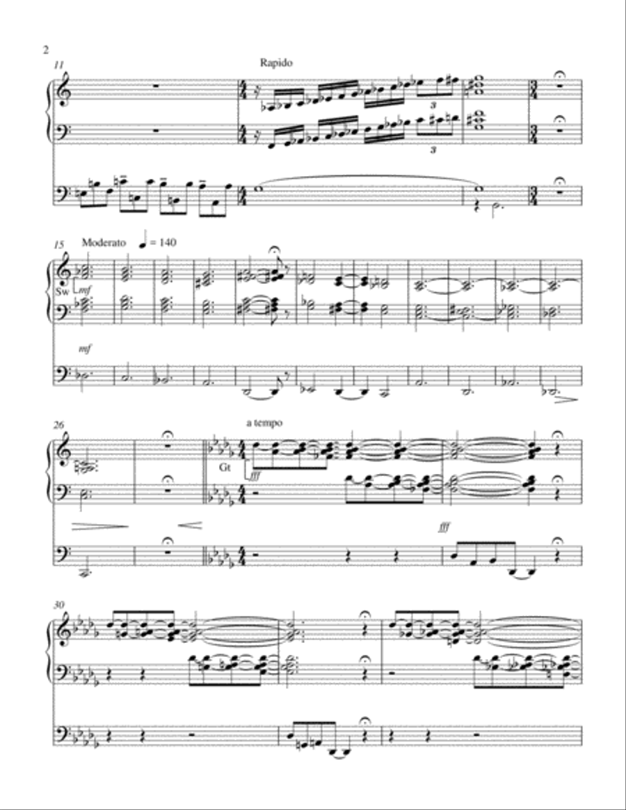 Fantasy and Passacaglia on Ein Feste Burg (A Mighty Fortress) Organ Solo scores gallery preview page 2