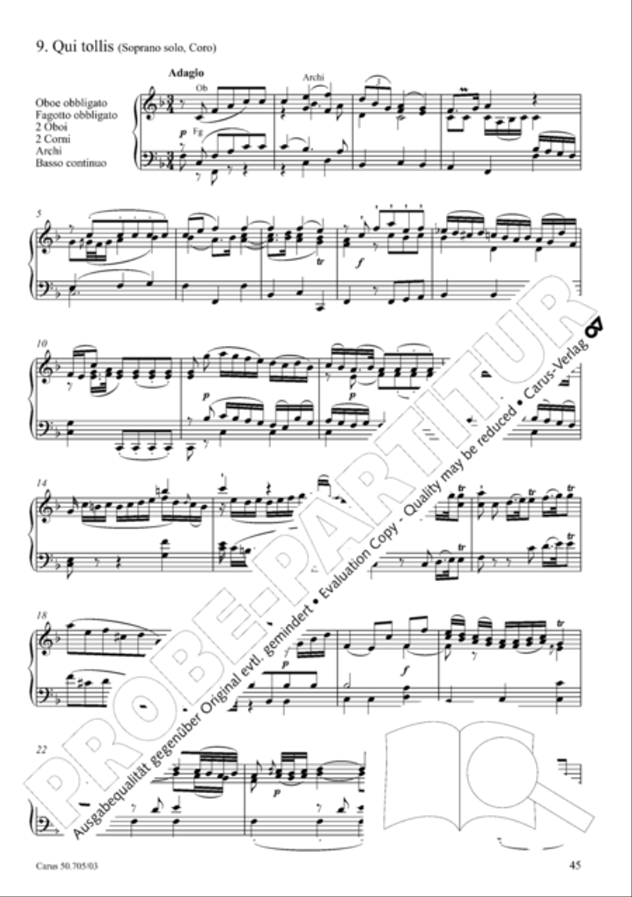 Missa in g. Hasse-Werkausgabe IV/3 4-Part scores gallery preview page 54