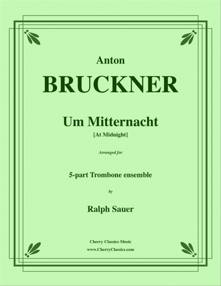 Um Mitternacht (At Midnight) for 5 part Trombone Ensemble Trombone scores gallery preview page 1
