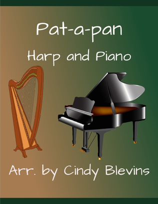 Book cover for Pat-a-pan, Harp and Piano Duet