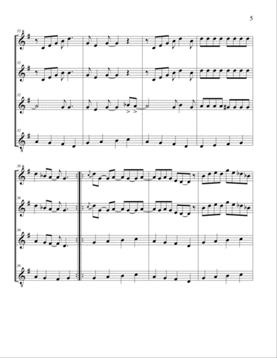 In the mood para 4 flautas Woodwind Quartet scores gallery preview page 6