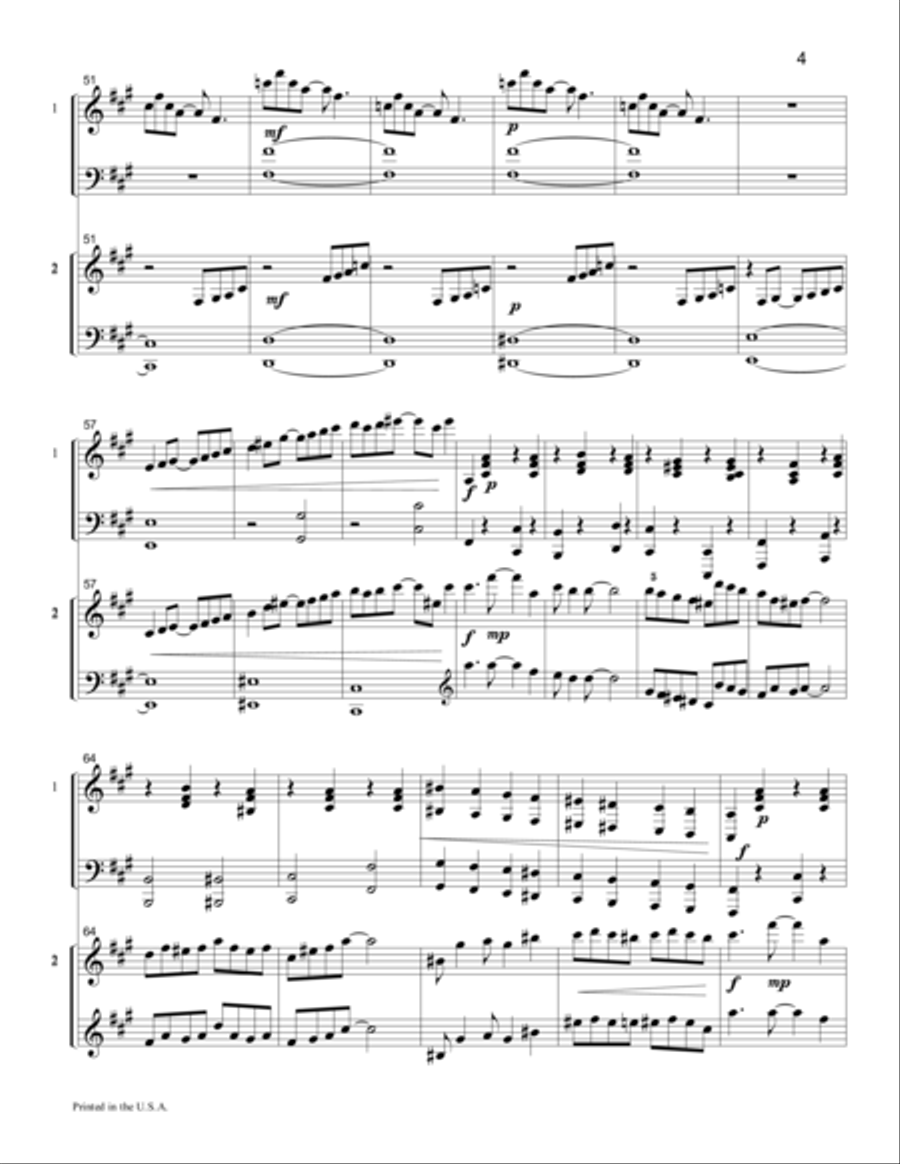 Chief Niwot Rag for Two Pianos 2 Pianos, 4-Hands scores gallery preview page 4
