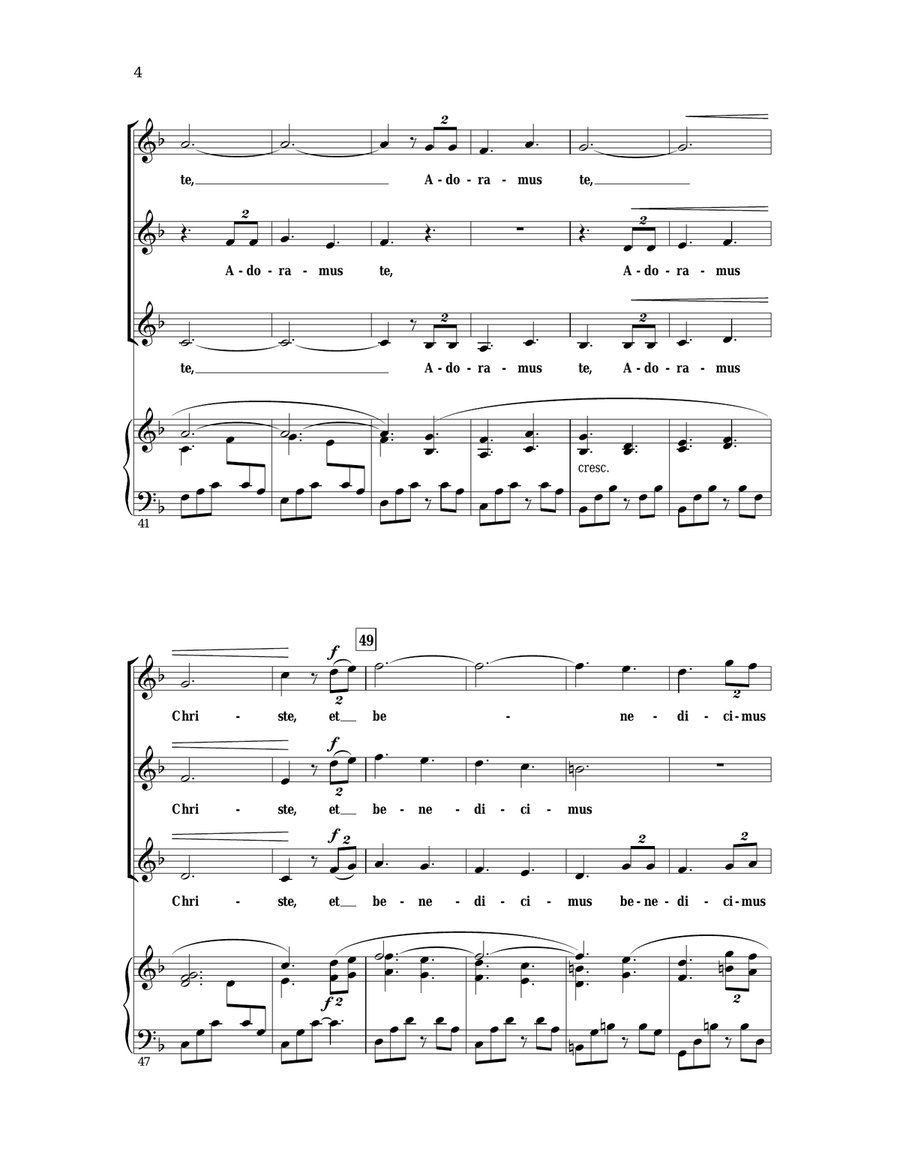 Adoramus Te 3-Part scores gallery preview page 3