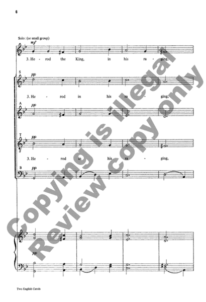 Two English Carols (Choral Score)