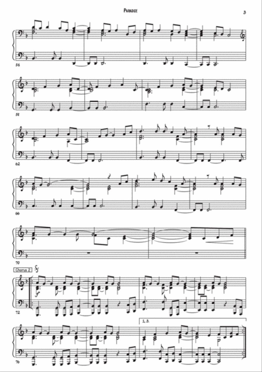 Paradise Piano Solo scores gallery preview page 3