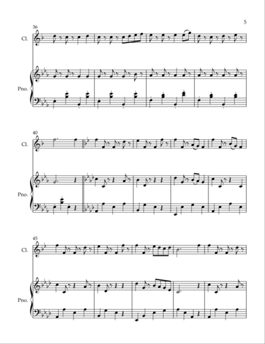 Au Revoir Au Revoir Clarinet Solo scores gallery preview page 5