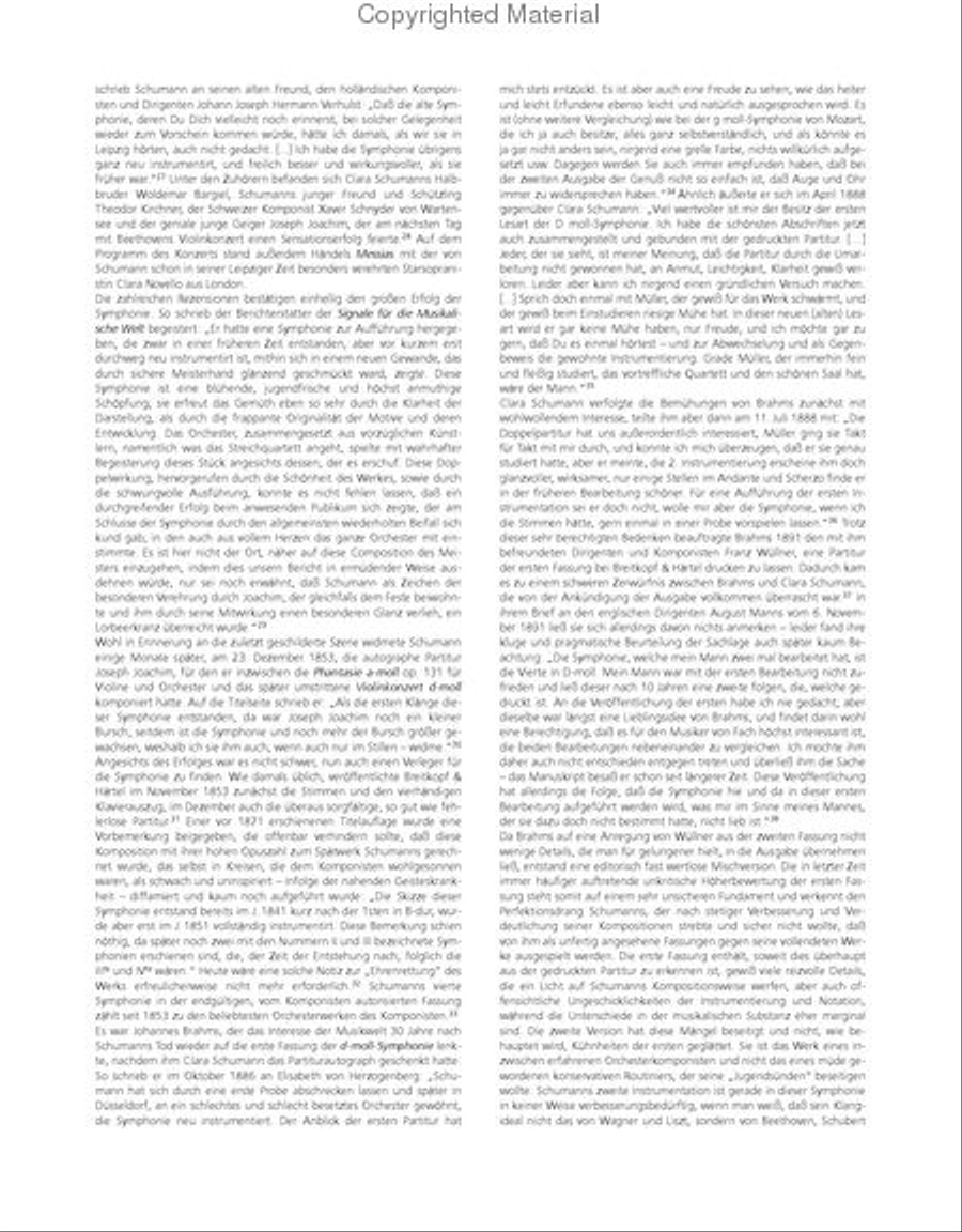 Symphony No. 4 in D minor Op. 120 Orchestra scores gallery preview page 3