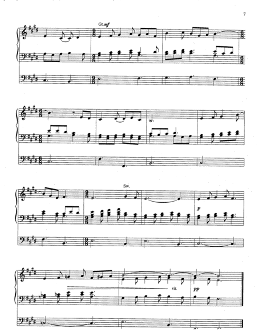 Pastorale on Of the Father's Love Begotten Organ scores gallery preview page 4