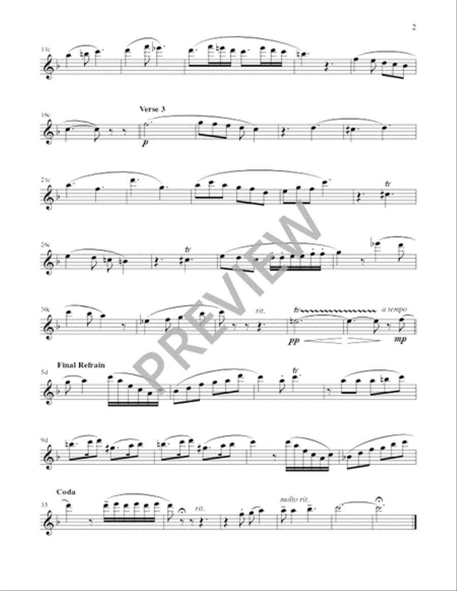 Gathering Song - Full Score and Parts Unison Choir scores gallery preview page 3