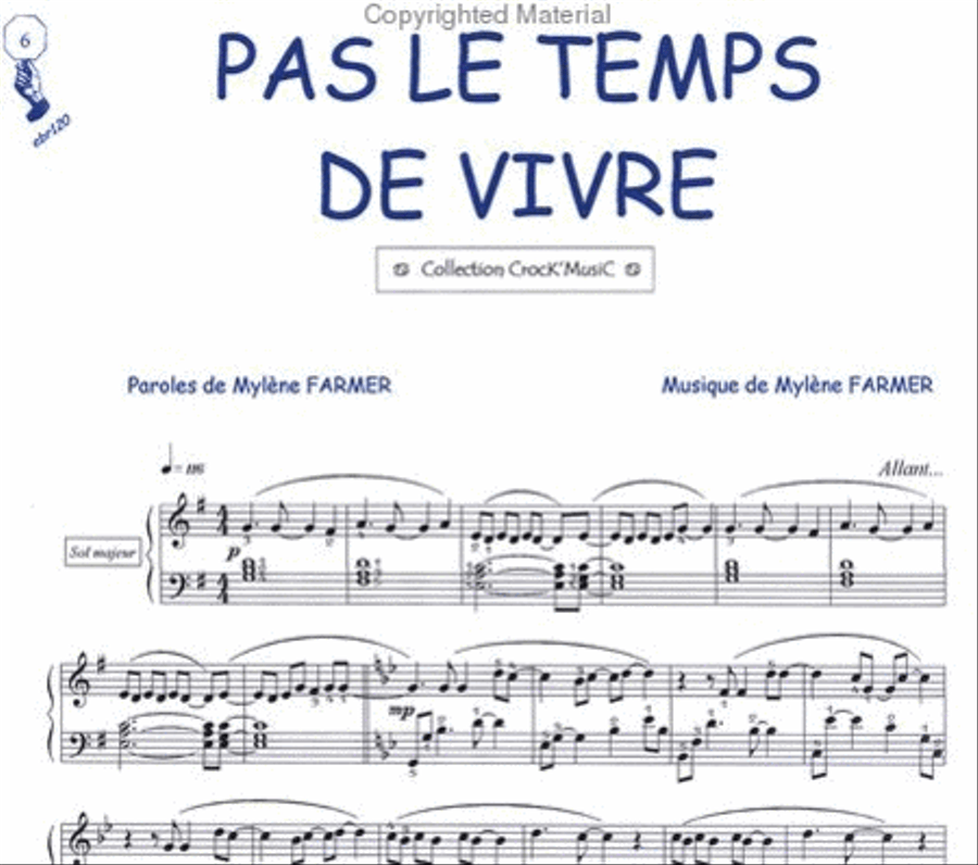 Pas le temps de vivre (Collection CrocK'MusiC) Piano Solo scores gallery preview page 2