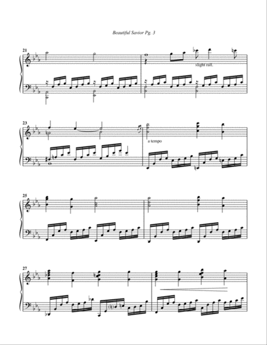 Beautiful Savior--Solo Piano.pdf Piano Solo scores gallery preview page 4