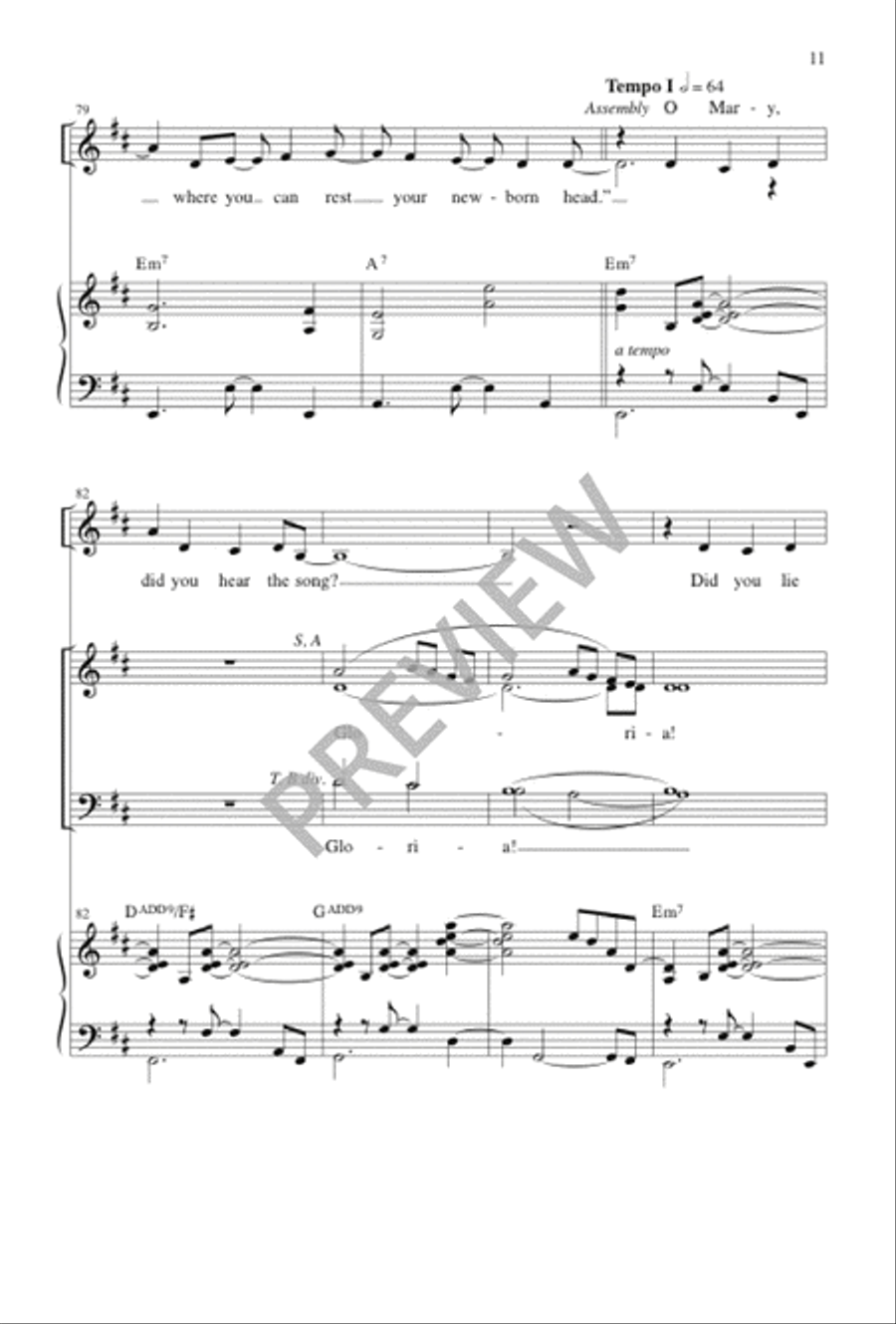 Did You Hear the Song? 4-Part scores gallery preview page 12