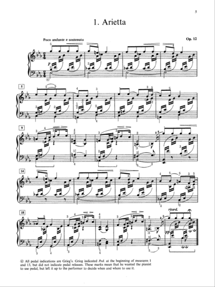 Grieg: Lyric Pieces, Opp. 12 & 38 Piano Solo scores gallery preview page 3