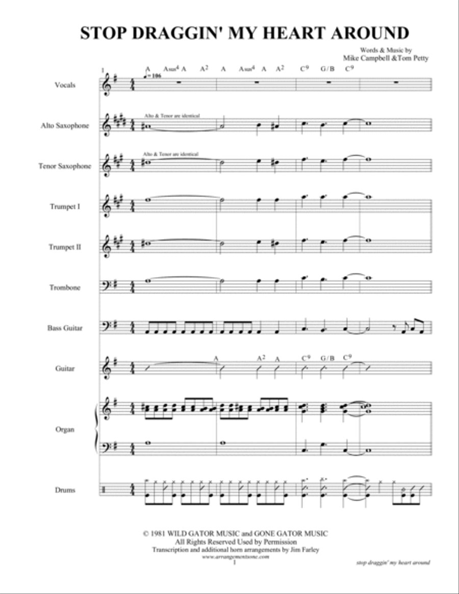 Stop Draggin' My Heart Around Tenor Saxophone scores gallery preview page 3