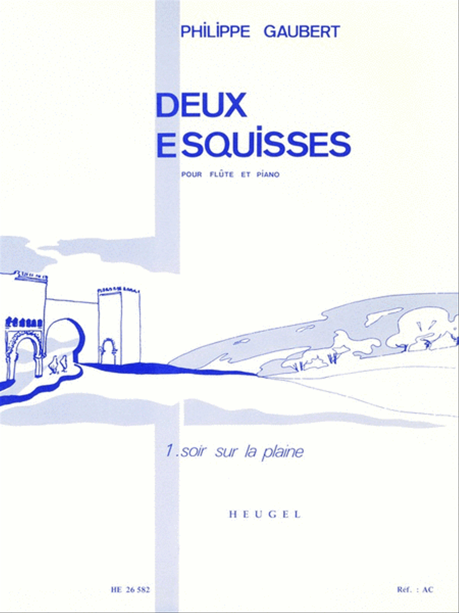 No. 1 Soir sur la Plaine from Two Sketches Flute Solo scores gallery preview page 1