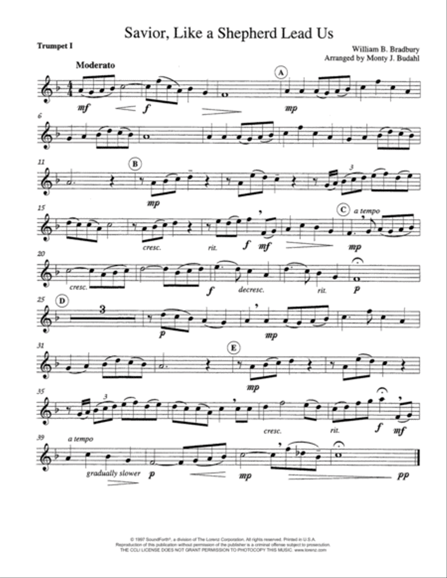 Savior, Like a Shepherd Lead Us Brass Quintet scores gallery preview page 5